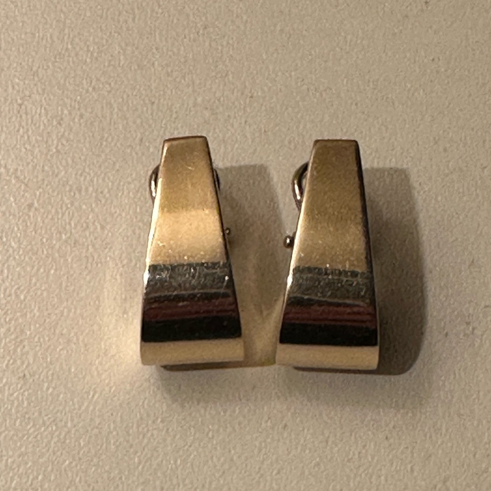 VIOR 14K Yellow Gold Italy Pearced Earrings Pin Set 7.77 14kt grams